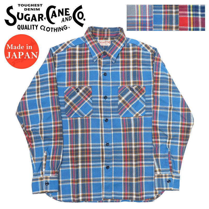 シュガーケーン SUGAR CANE 長袖 ワークシャツ ツイルチェック TWILL CHECK WORK SHIRT SC29363