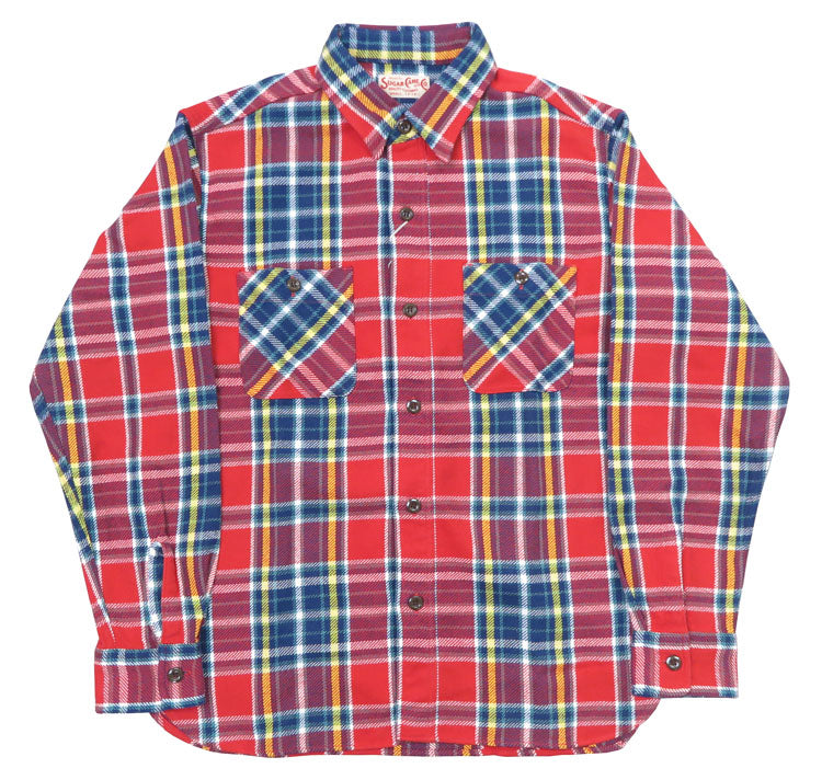 シュガーケーン SUGAR CANE 長袖 ワークシャツ ツイルチェック TWILL CHECK WORK SHIRT SC29363