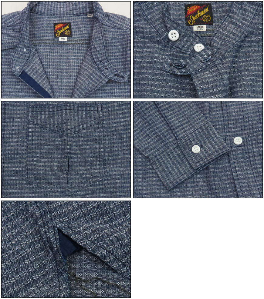 シュガーケーン SUGAR CANE MFSC NOS コーンミルズ インディゴジャガード 長袖 シャツ HOMESTEADER Mister Freedom ミスターフリーダム SC29468