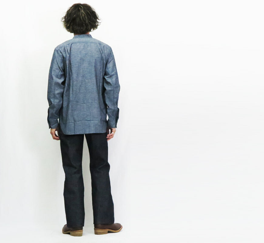 シュガーケーン SUGAR CANE MFSC NOS コーンミルズ インディゴジャガード 長袖 シャツ HOMESTEADER Mister Freedom ミスターフリーダム SC29468