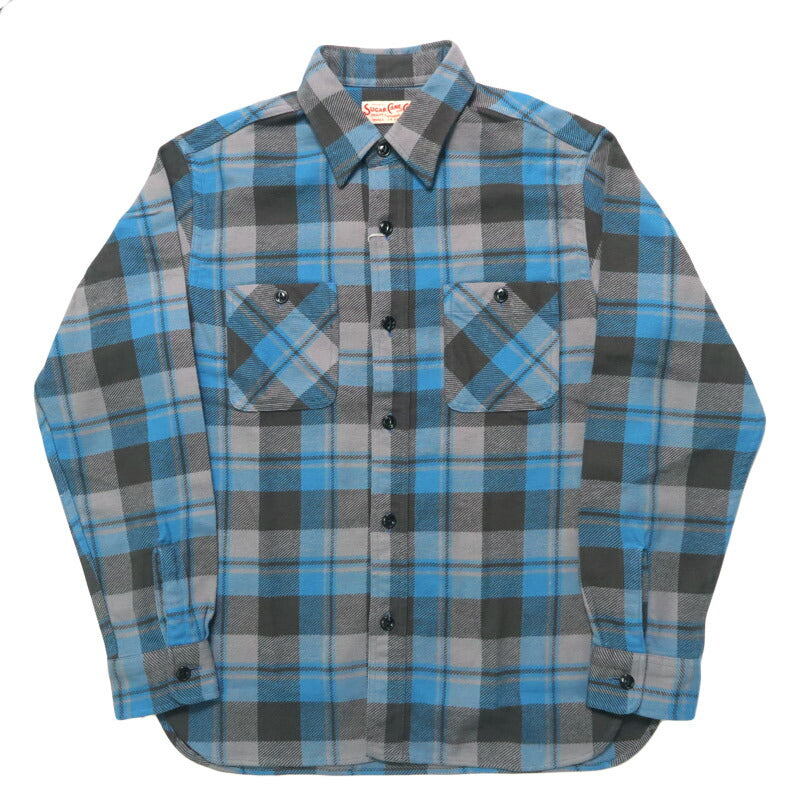 シュガーケーン SUGAR CANE 長袖 ツイルチェックワークシャツ  TWILL CHECK WORK SHIRT SC29558