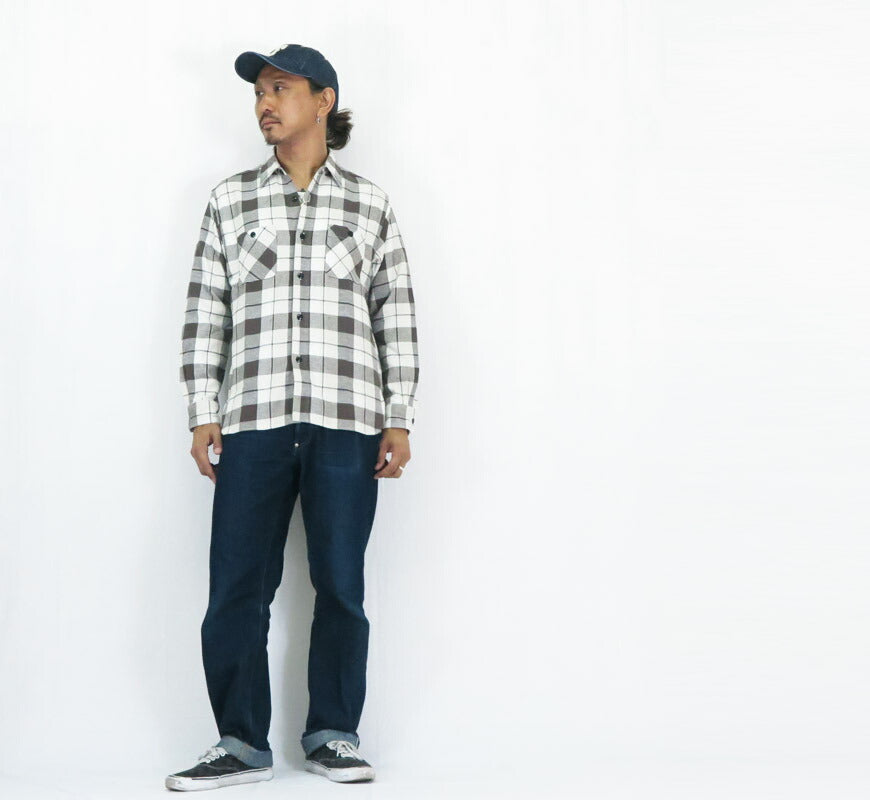 シュガーケーン SUGAR CANE 長袖 ツイルチェックワークシャツ  TWILL CHECK WORK SHIRT SC29558