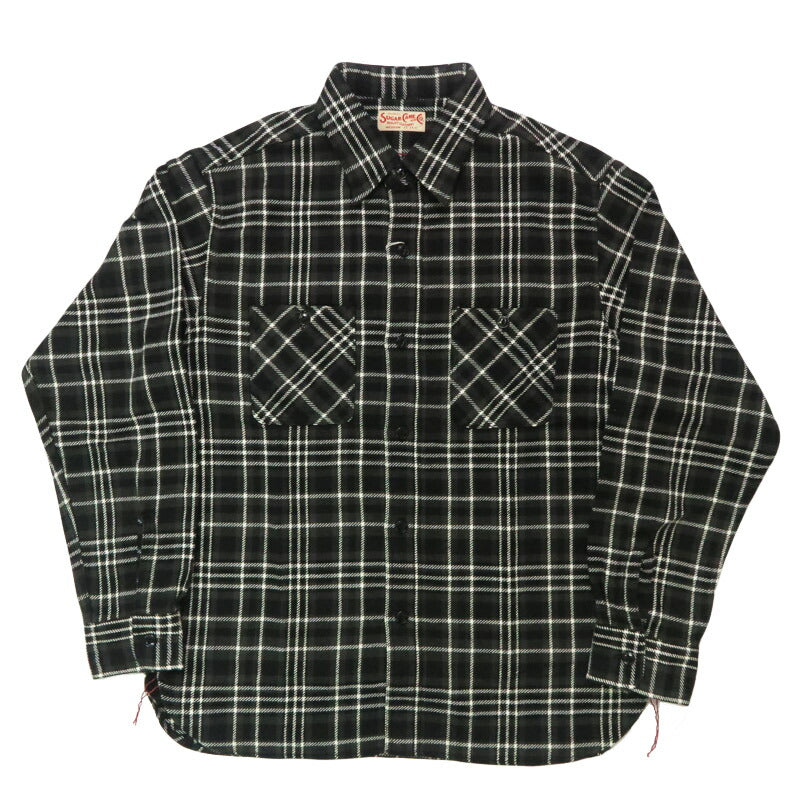 シュガーケーン SUGAR CANE 長袖 ワークシャツ ツイルチェック  SC29559
