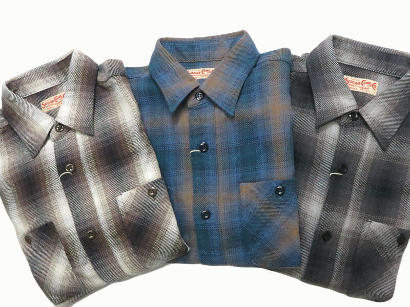 シュガーケーン SUGAR CANE 長袖 ツイルチェックワークシャツ  TWILL CHECK WORK SHIRT SC29561
