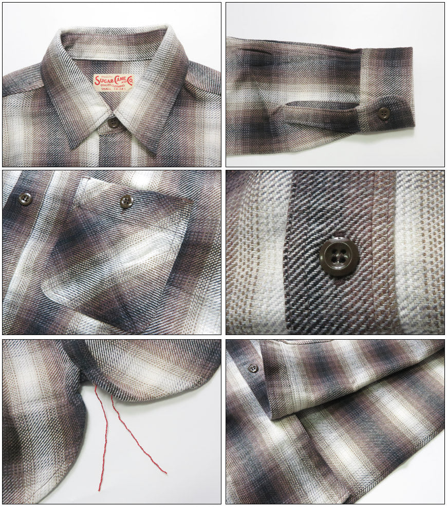 シュガーケーン SUGAR CANE 長袖 ツイルチェックワークシャツ  TWILL CHECK WORK SHIRT SC29561