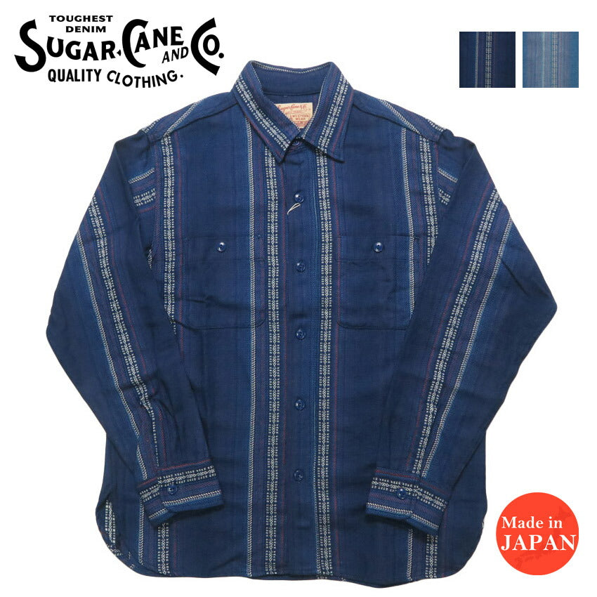 シュガーケーン SUGAR CANE 長袖 ネイティブアメリカン ワーク シャツ NATIVE AMERICAN INDIGO DOBBY WORK SHIRT SC29579