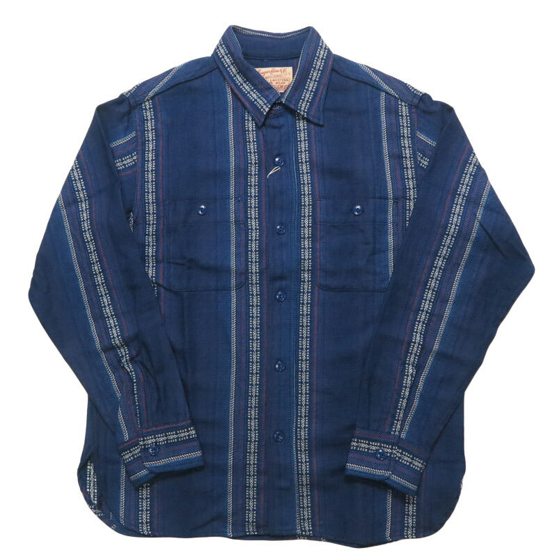 シュガーケーン SUGAR CANE 長袖 ネイティブアメリカン ワーク シャツ NATIVE AMERICAN INDIGO DOBBY WORK SHIRT SC29579