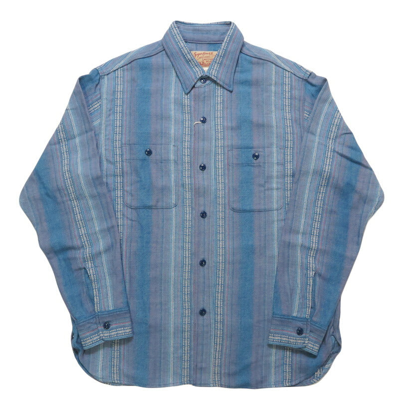 シュガーケーン SUGAR CANE 長袖 ネイティブアメリカン ワーク シャツ NATIVE AMERICAN INDIGO DOBBY WORK SHIRT SC29579