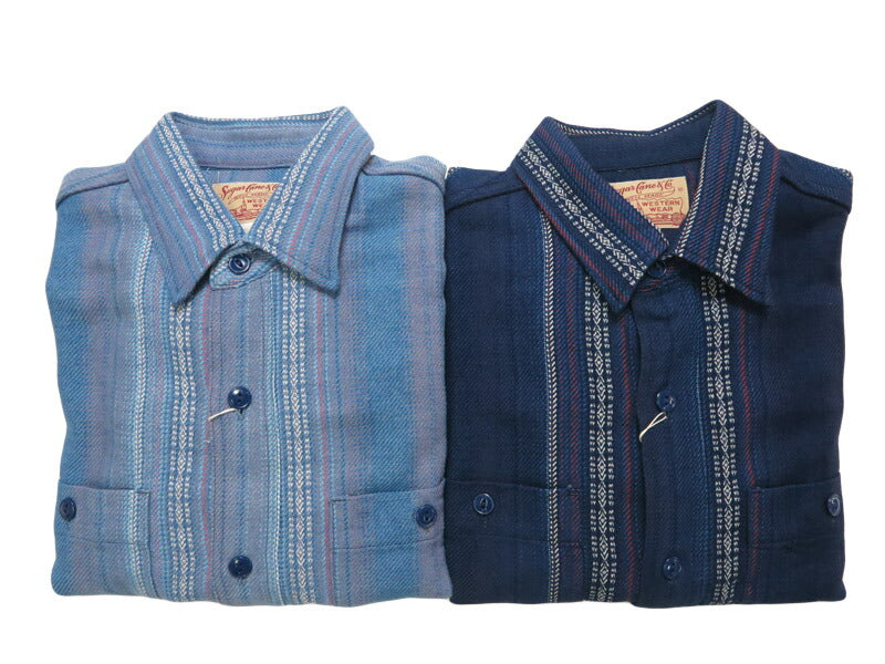 シュガーケーン SUGAR CANE 長袖 ネイティブアメリカン ワーク シャツ NATIVE AMERICAN INDIGO DOBBY WORK SHIRT SC29579