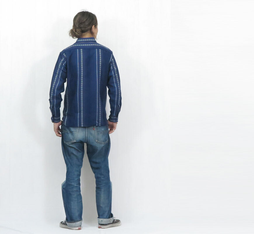 シュガーケーン SUGAR CANE 長袖 ネイティブアメリカン ワーク シャツ NATIVE AMERICAN INDIGO DOBBY WORK SHIRT SC29579