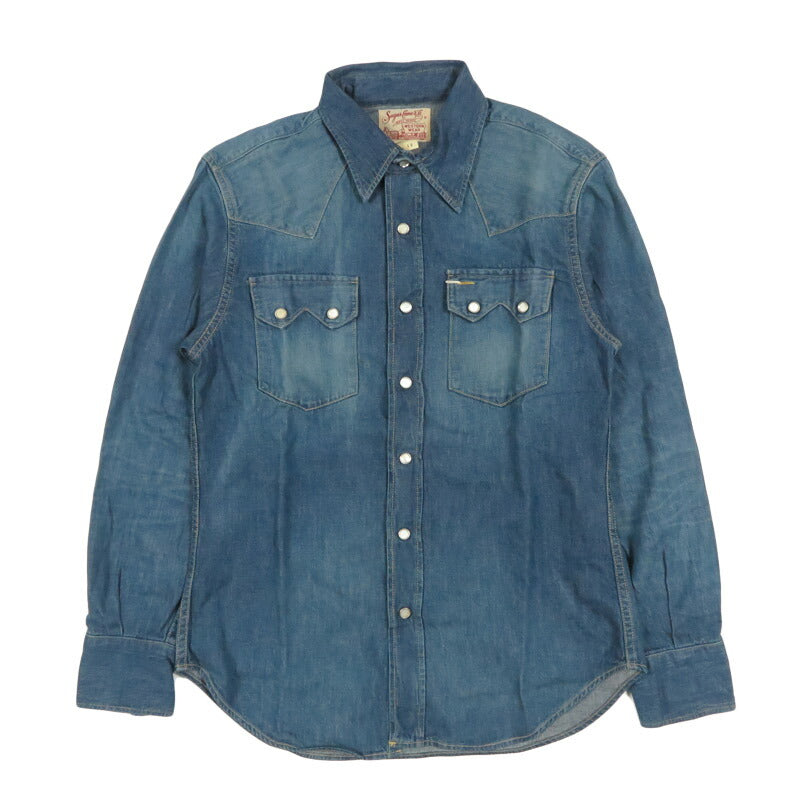 シュガーケーン SUGAR CANE デニムウエスタンシャツ BLUE DENIM WESTERN SHIRT AGED MODEL SC29684　【2026年春夏新作】