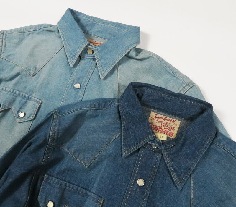 シュガーケーン SUGAR CANE デニムウエスタンシャツ BLUE DENIM WESTERN SHIRT AGED MODEL SC29684　【2026年春夏新作】