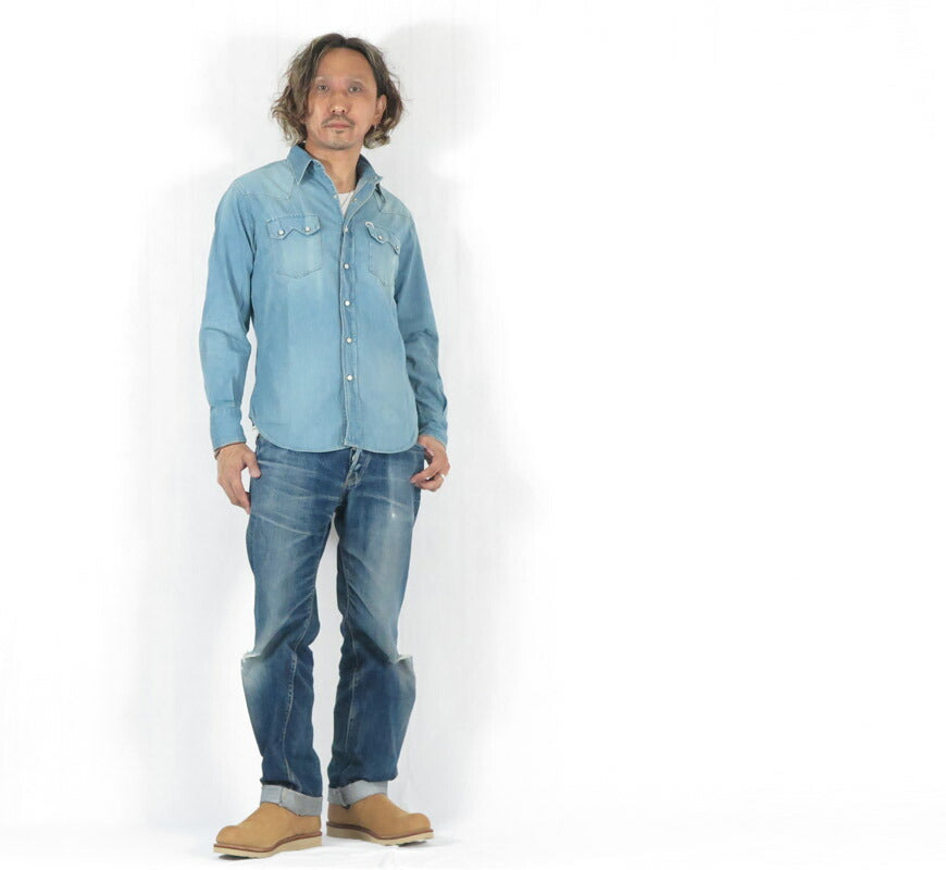 シュガーケーン SUGAR CANE デニムウエスタンシャツ BLUE DENIM WESTERN SHIRT AGED MODEL SC29684　【2026年春夏新作】