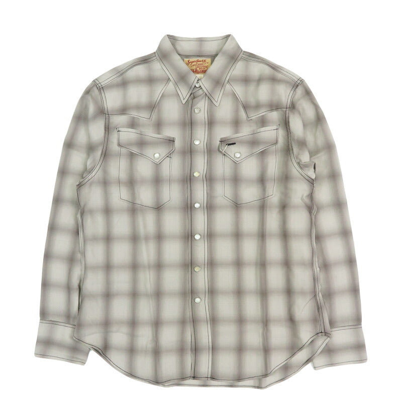 シュガーケーン SUGAR CANE 長袖 テンセルオンブレーチェック ウエスタンシャツ OMBRE CHECK WESTERN SHIRT  SC29688 【2026年春夏新作】