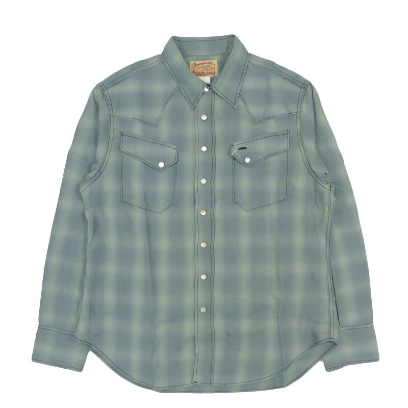 シュガーケーン SUGAR CANE 長袖 テンセルオンブレーチェック ウエスタンシャツ OMBRE CHECK WESTERN SHIRT  SC29688 【2026年春夏新作】