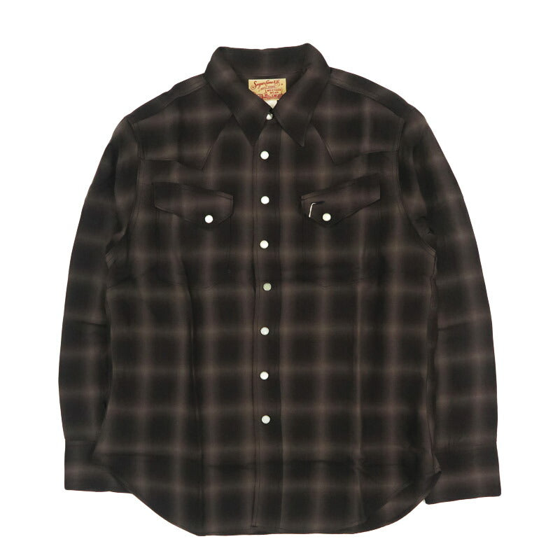 シュガーケーン SUGAR CANE 長袖 テンセルオンブレーチェック ウエスタンシャツ OMBRE CHECK WESTERN SHIRT  SC29688 【2026年春夏新作】