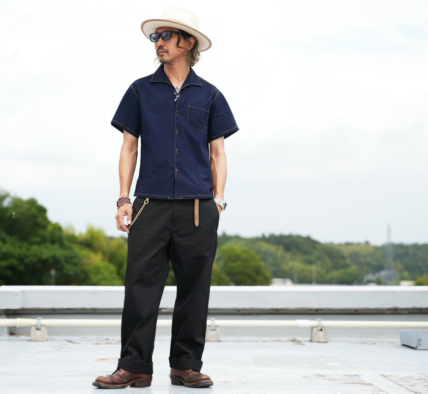 シュガーケーン SUGAR CANE MFSC 半袖 セルビッジ シャンブレー シャツ インディゴ 「WATERTOWN」 Mister Freedom ミスターフリーダム SC39668 【2026年春夏新作】