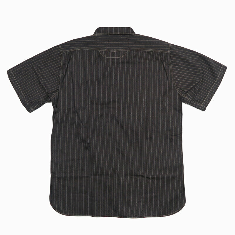 シュガーケーン SUGAR CANE 半袖 ブラックウォバッシュストライプ ワークシャツ FICTION ROMANCE 8.5oz. SC397032【2026年春夏新作】