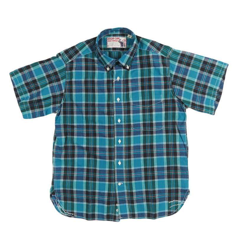 シュガーケーン SUGAR CANE 半袖 マドラスチェックボタンダウンシャツ MADRAS CHECK BUTTON DOWN SHIRT SC39738【2026年春夏新作】