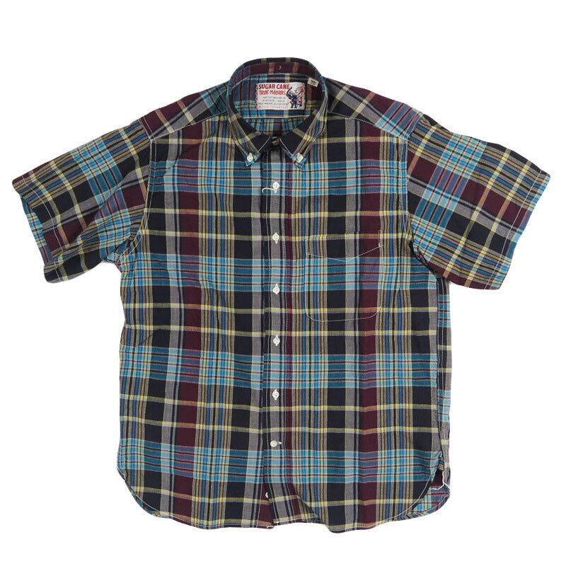 シュガーケーン SUGAR CANE 半袖 マドラスチェックボタンダウンシャツ MADRAS CHECK BUTTON DOWN SHIRT SC39738【2026年春夏新作】