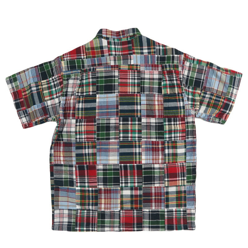 シュガーケーン SUGAR CANE 半袖 マドラスチェックパッチワークオープンシャツ MADRAS CHECK PATCHWORK OPEN SHIRT SC39739【2026年春夏新作】