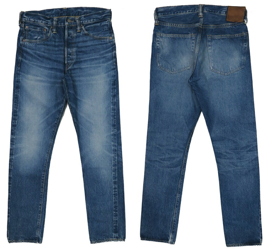 น้ำตาลอ้อย SUGAR CANE กางเกงยีนส์เดนิม 14.25oz แบบสลิมเทเปอร์ แบบซักแล้ว AGED MODELSC42021SW2