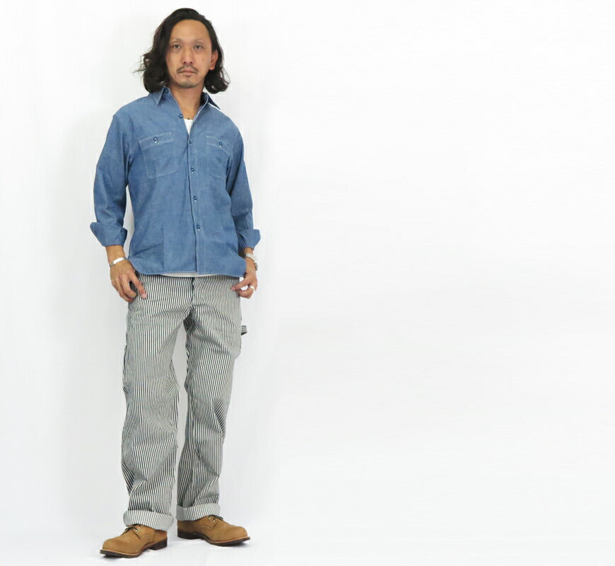 SUGAR CANE シュガーケーン 11oz ヒッコリーストライプ ワークパンツ SC42496