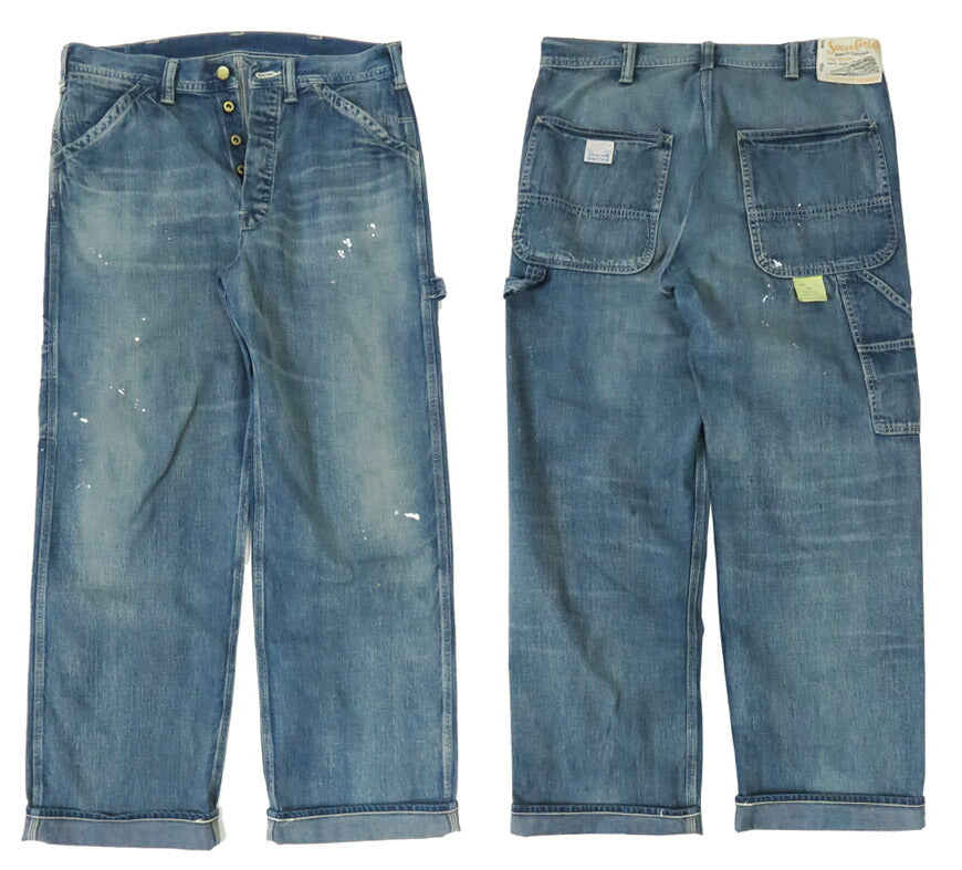 SUGAR CANE シュガーケーン 11oz. ブルーデニム ワークパンツ ユーズド加工 AGED MODEL SC42549