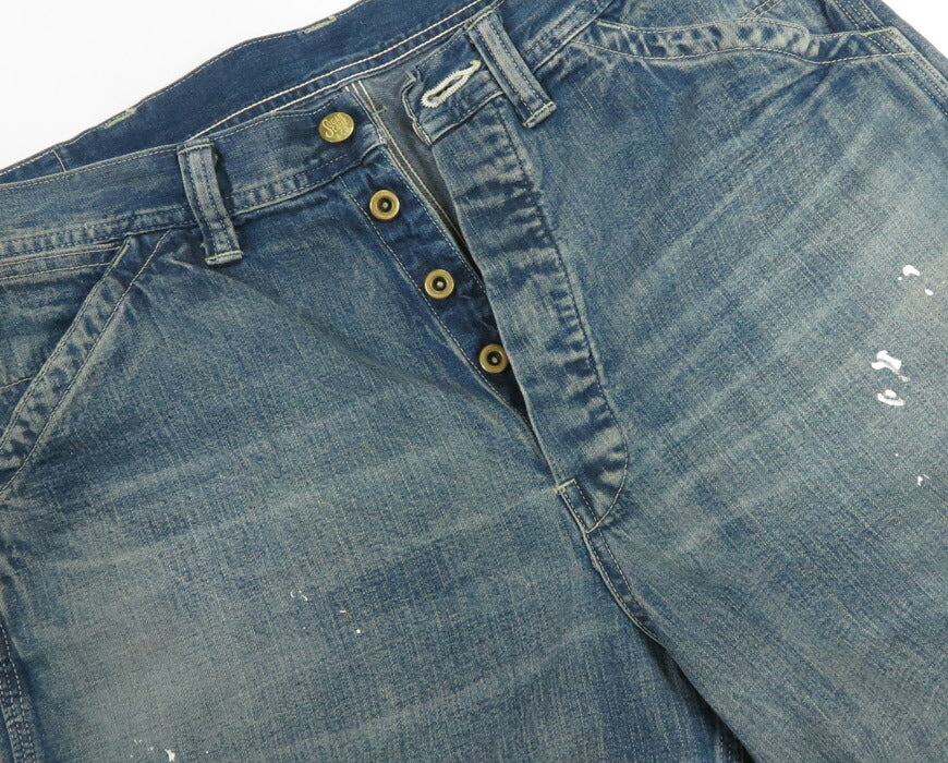 SUGAR CANE シュガーケーン 11oz. ブルーデニム ワークパンツ ユーズド加工 AGED MODEL SC42549