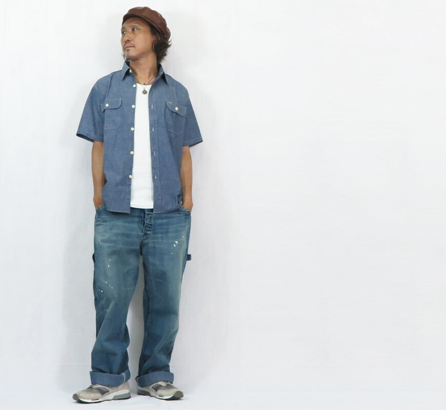 SUGAR CANE シュガーケーン 11oz. ブルーデニム ワークパンツ ユーズド加工 AGED MODEL SC42549