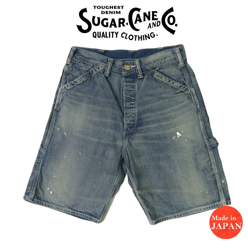 SUGAR CANE シュガーケーン 11oz. ブルーデニム ワークショーツ ユーズド加工 AGED MODEL ショートパンツ ハーフパンツ SC52568