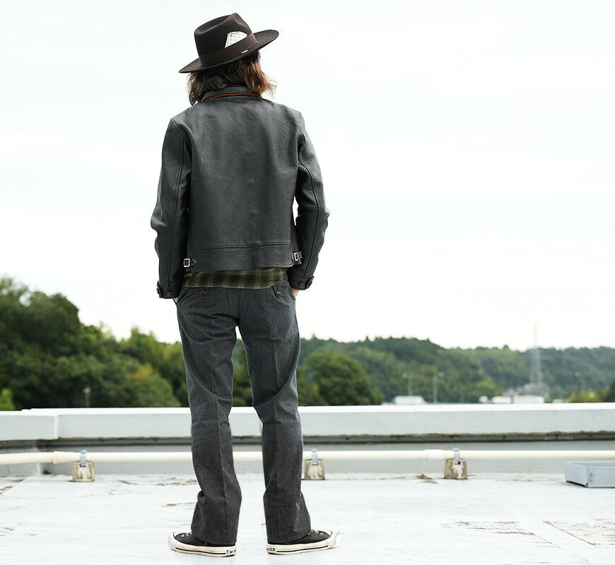 SUGAR CANE SUGAR CANE Mister Freedom MFSC 1930年代 皮革哥萨克夹克 CAMPUS BUTTON JACKET 牛皮 Mister Freedom SC80678 【2026年秋冬新品】