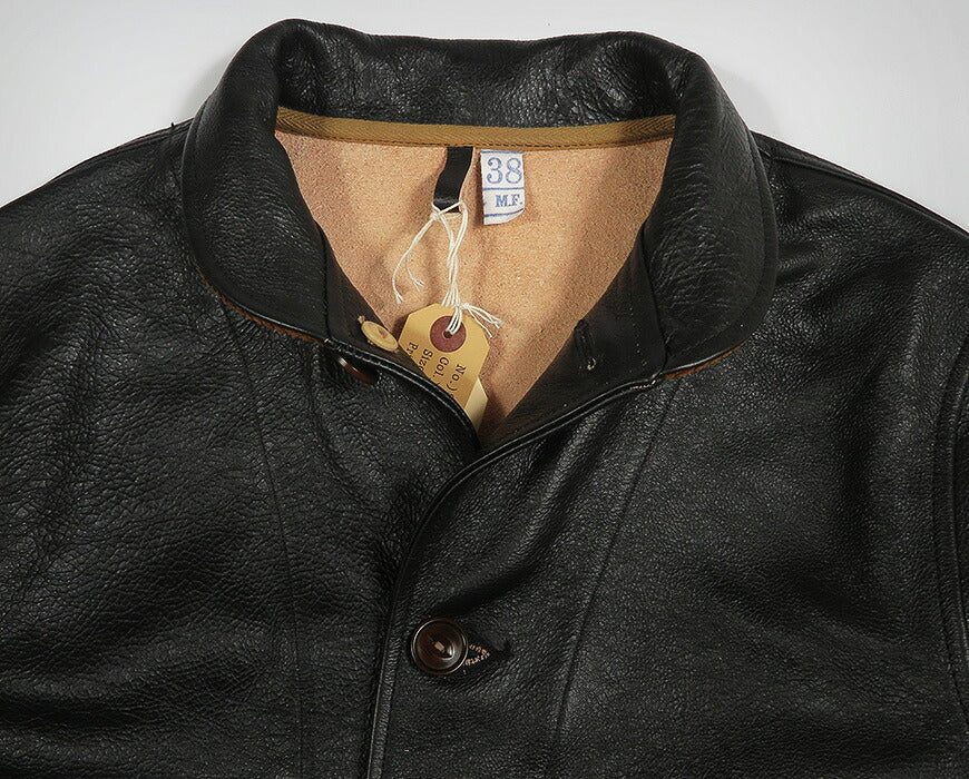 SUGAR CANE SUGAR CANE Mister Freedom MFSC 1930年代 皮革哥萨克夹克 CAMPUS BUTTON JACKET 牛皮 Mister Freedom SC80678 【2026年秋冬新品】