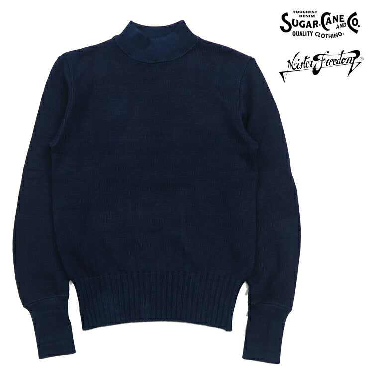 シュガーケーン SUGAR CANE มิสเตอร์ฟรีดอม เสื้อสเวตเตอร์ผ้าฝ้ายอินดิโก้ BRIDGE SUBMARINER SC90263