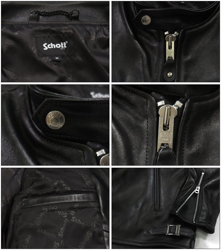 ショット Schott ラムレザー 70's シングル ライダース ジャケット 羊革 3111052