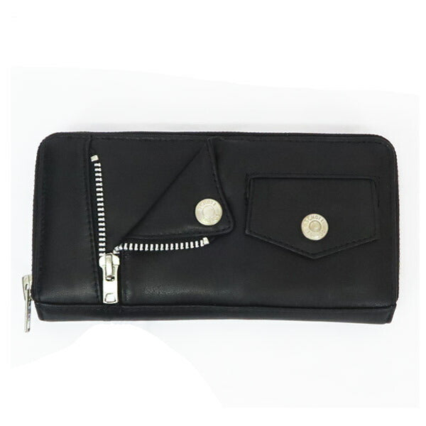 ショット Schott กระเป๋าสตางค์หนังแบบซิปยาว LEATHER RIDERS ZIP WALLET หนังวัว SCH4970056