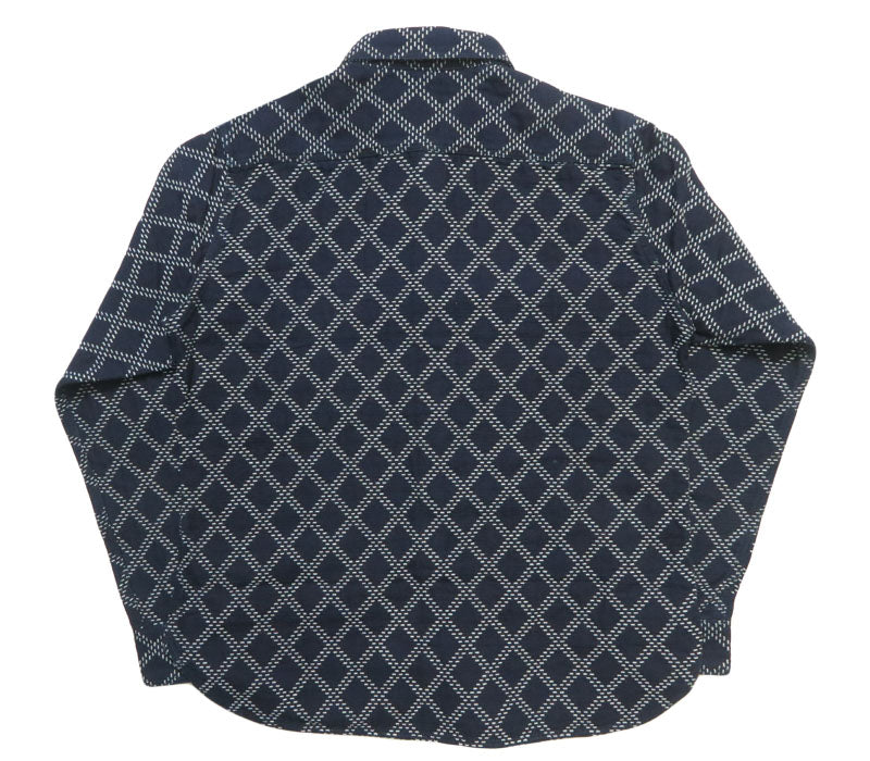 ダルチザン ステュディオ・ダ・ルチザン STUDIO D'ARTISAN เสื้อเชิ้ตแขนยาวผ้าปักอินดิโก้ SD5728