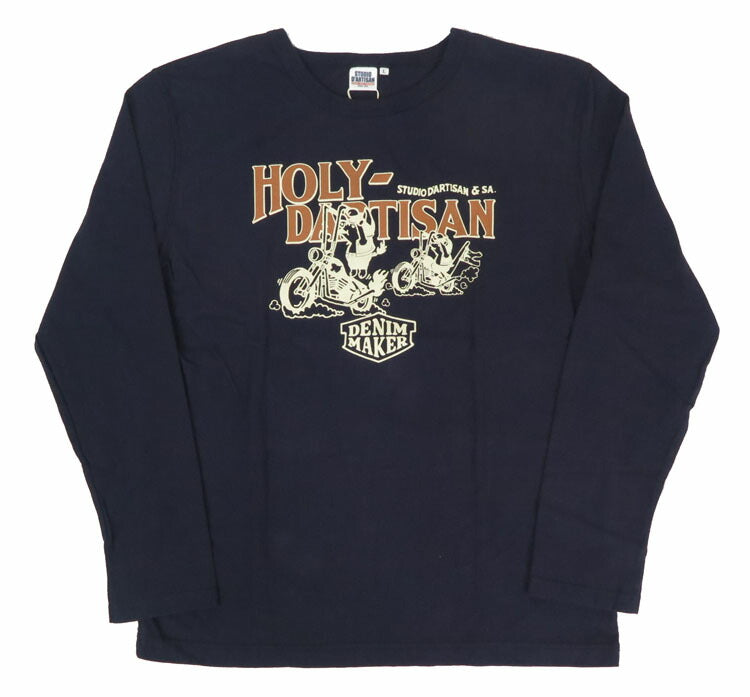 ダルチザン Studio d'Artisan Langarm Print T-Shirt „HOLY-DARTISAN“ 8150A