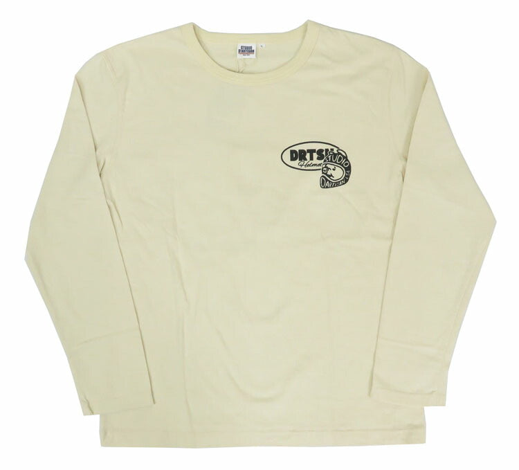 ダルチザン Studio d'Artisan Langarm Print T-Shirt „Need a Helmet“ 8150B