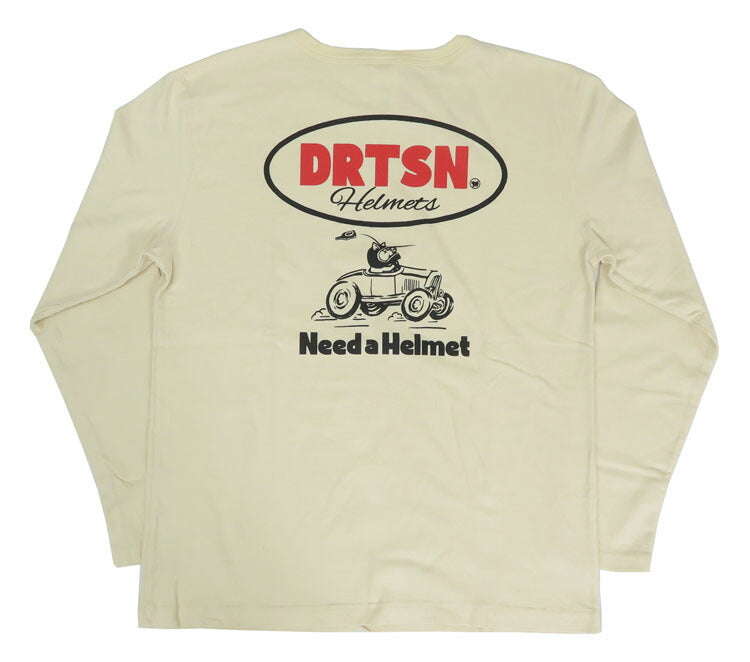 ダルチザン Studio d'Artisan Langarm Print T-Shirt „Need a Helmet“ 8150B