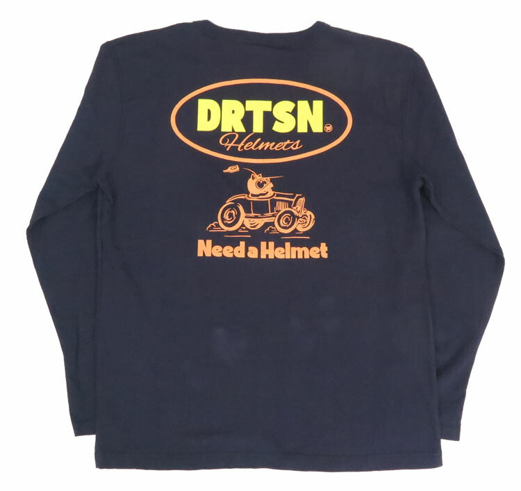 ダルチザン Studio d'Artisan Langarm Print T-Shirt „Need a Helmet“ 8150B