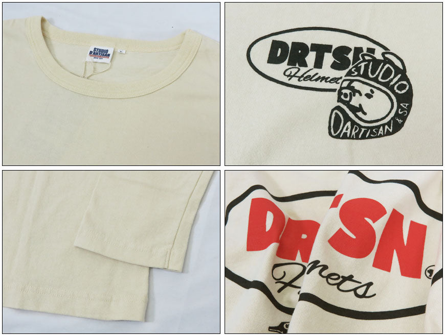 ダルチザン Studio d'Artisan Langarm Print T-Shirt „Need a Helmet“ 8150B