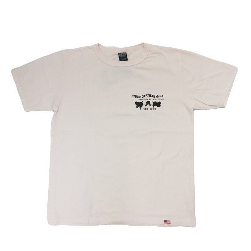 ダルチザン ステュディオ・ダ・ルチザン STUDIO D'ARTISAN เสื้อยืดแขนสั้นผ้าถักแบบแขวน พิมพ์ลายหลัง "TWO PIG MARK" 8153