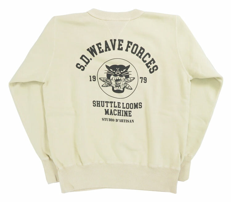 ダルチザン ステュディオ・ダ・ルチザン STUDIO D'ARTISAN クルーネック プリント スウェット "S.D.WEAVE FORCES" 8156A