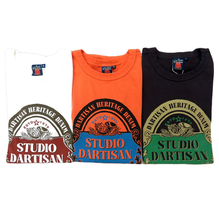 ダルチザン ステュディオ・ダ・ルチザン STUDIO D'ARTISAN 半袖 吊り編み プリント Tシャツ 8179B