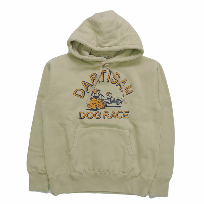 ダルチザン ステュディオ・ダ・ルチザン STUDIO D'ARTISAN プリント プルオーバー スウェット パーカー 両Vガゼット ”DOG RACE” 8194B