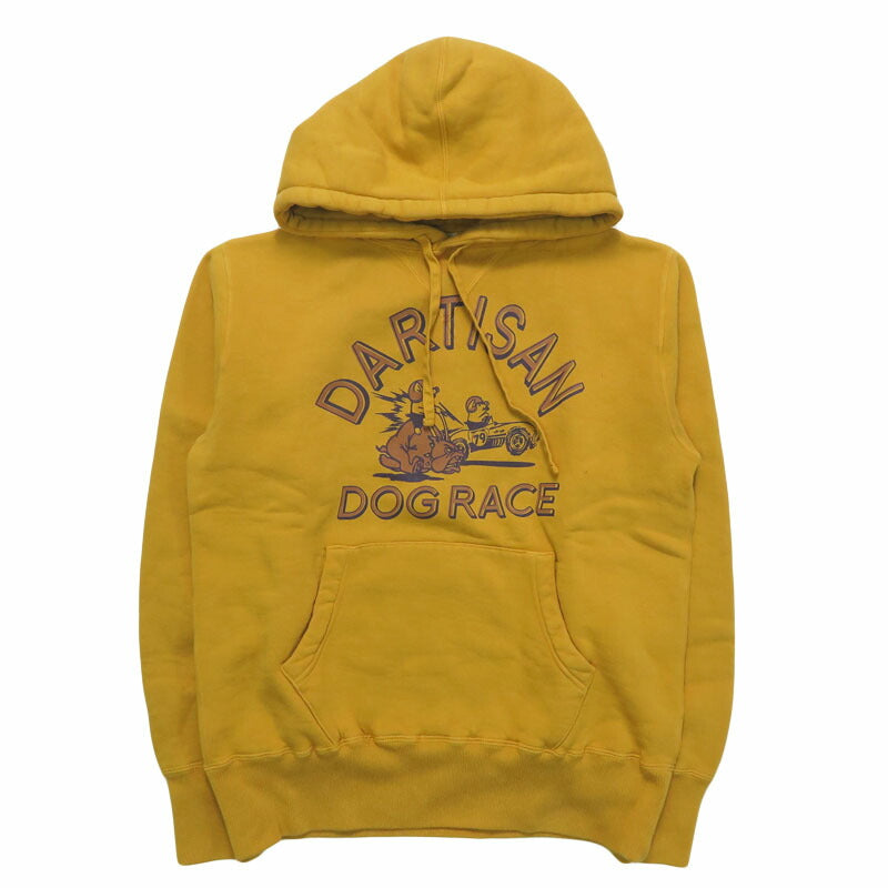 ダルチザン ステュディオ・ダ・ルチザン STUDIO D'ARTISAN プリント プルオーバー スウェット パーカー 両Vガゼット ”DOG RACE” 8194B
