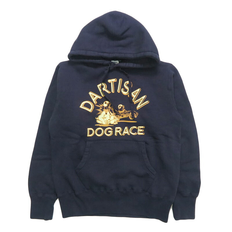 ダルチザン ステュディオ・ダ・ルチザン STUDIO D'ARTISAN プリント プルオーバー スウェット パーカー 両Vガゼット ”DOG RACE” 8194B
