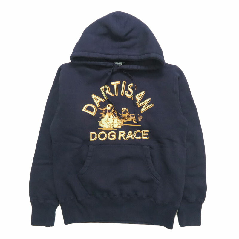 ダルチザン ステュディオ・ダ・ルチザン STUDIO D'ARTISAN プリント プルオーバー スウェット パーカー 両Vガゼット ”DOG RACE” 8194B