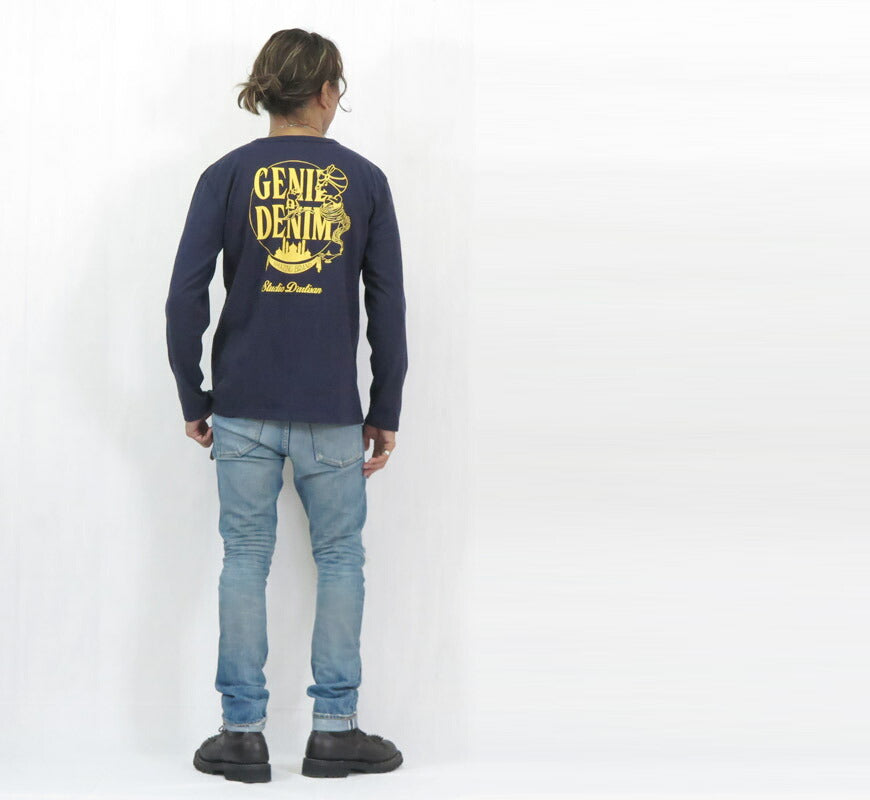 ダルチザン ステュディオ・ダ・ルチザン STUDIO D'ARTISAN 長袖 プリント Tシャツ "GENIE DENIM" 8195A